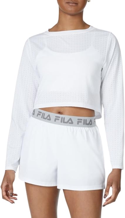 Fila Women's Fi-Lux Vented Crop Top - MyFavoriteStyles
